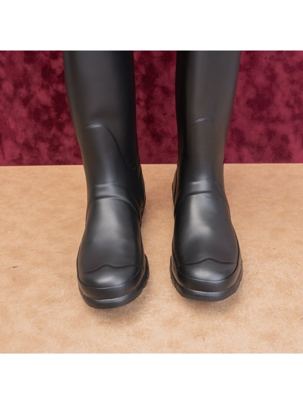 Hunter Wmn Original Tall Black Festival Wellies Rubber Rain Boots 8US EUR39 - Picture 3 of 9